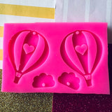 Hot Air Balloon with Heart Silicone Mould