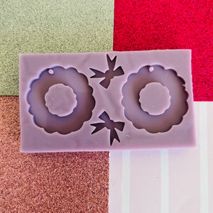 Christmas Wreath & Bow Silicone Mould