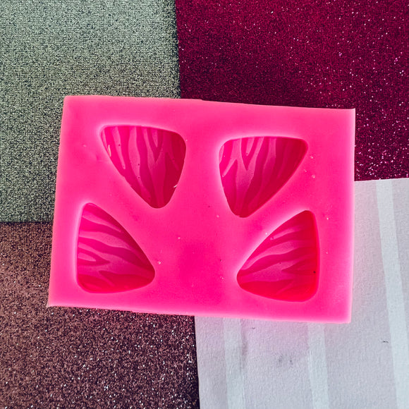 Etched Zebra Studs Silicone Mould