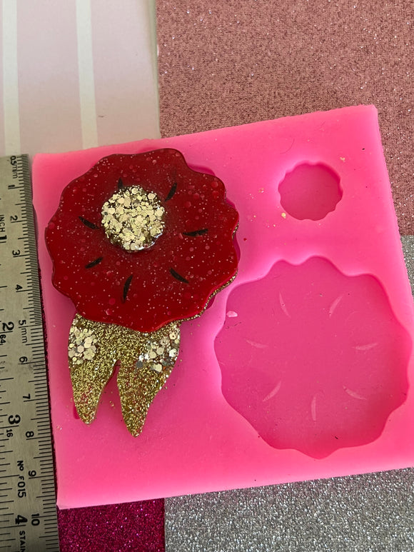 Grade A poppy brooch mould