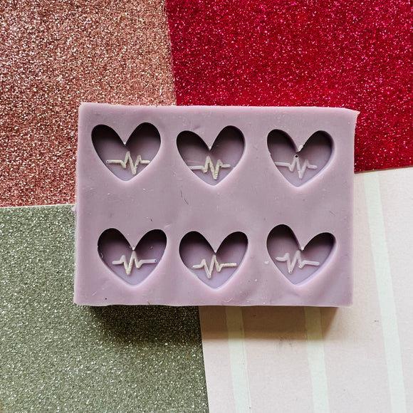 Nurse ECG Heart Stud Silicone Mould