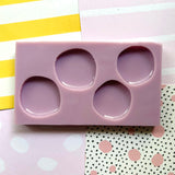 Pre-Domed Organic Circles 2 pair Silicone Mould