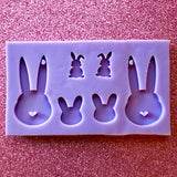 Bunny Silicone Mould Easter- see description about dangle hole in master blank