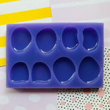 Pre-Domed Organic Shapes #3 Four pair Silicone Mould