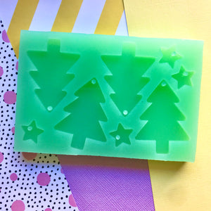 Christmas Tree Curved Leaf Silicone Mould