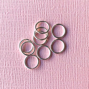 100 Plated Silver JUMP RINGS 8mm