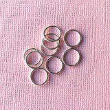 100 Plated Silver JUMP RINGS 8mm