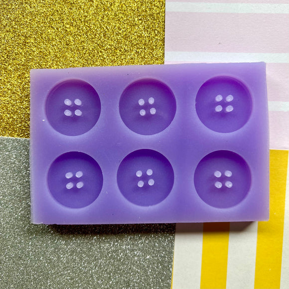 Button Four Holes 25mm Silicone Mould