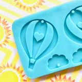 Hot Air Balloon with Heart Silicone Mould