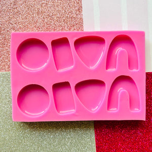 Pre-Domed Organic Shapes #5 Four pair Silicone Mould