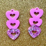 Triple Heart Narrow Silicone Mould