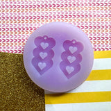 Triple Heart Wide Silicone Mould