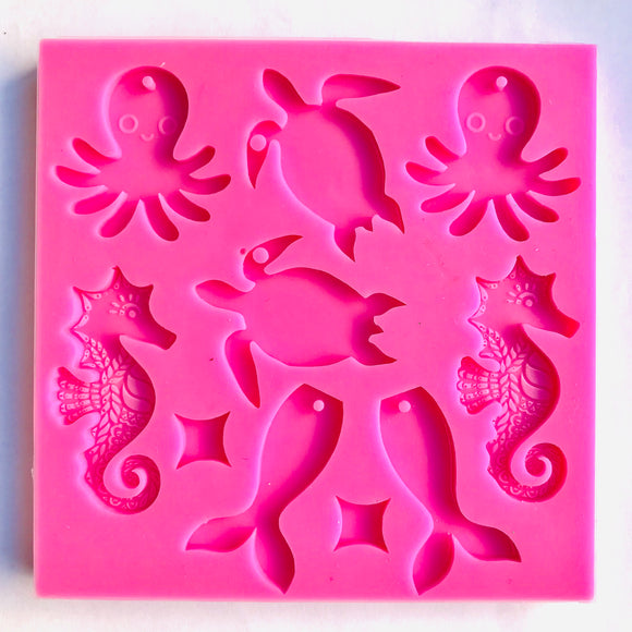 Large Underwater Dangles Silicone Earring Mould