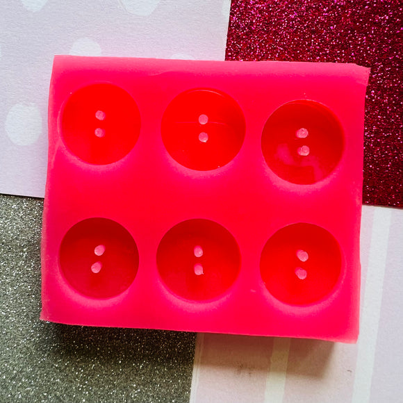 Button Two Holes 20mm Silicone Mould