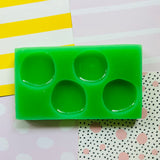 Pre-Domed Organic Circles 2 pair Silicone Mould