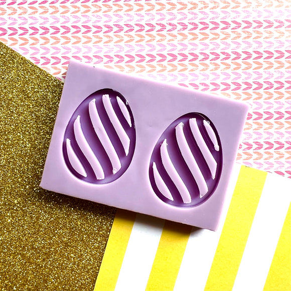 Stripey Egg Easter Silicone Mould