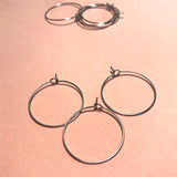 50 Stainless Steel 25mm HOOPS