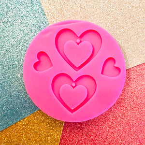 Hearts and Hearts Silicone Mould