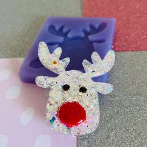 Brooch/Badge Rudolph Reindeer Silicone Mould