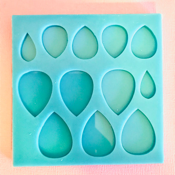 Assorted Teardrop Studs Silicone Mould