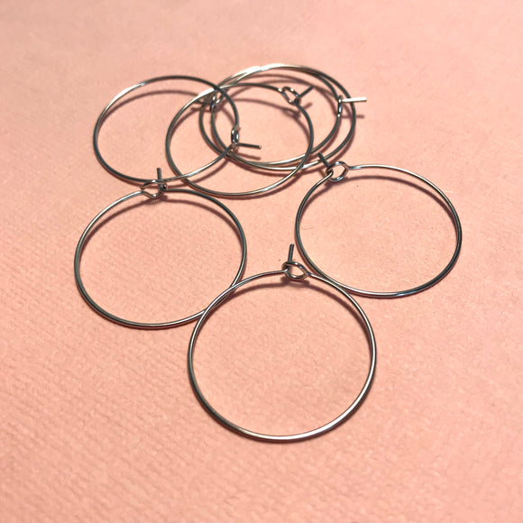 50 Stainless Steel 25mm HOOPS