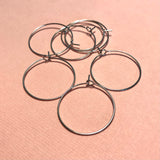 50 Stainless Steel 25mm HOOPS