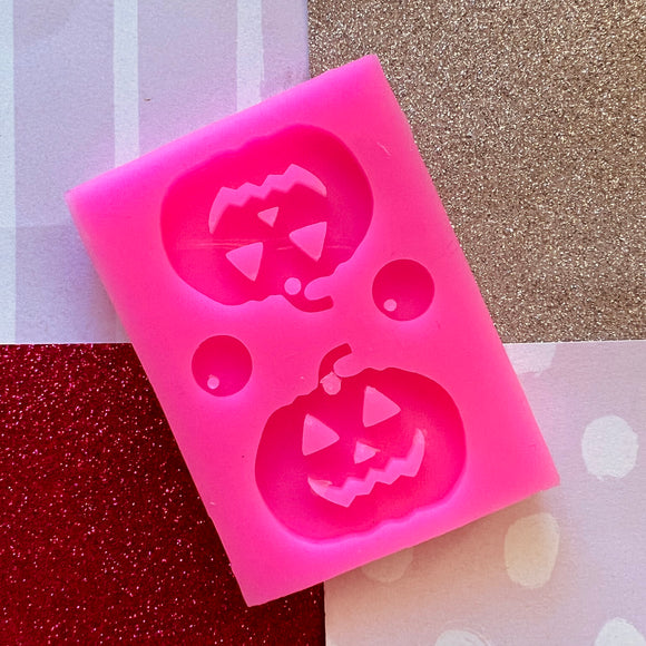 Jack O Lantern 1 pair Silicone Mould