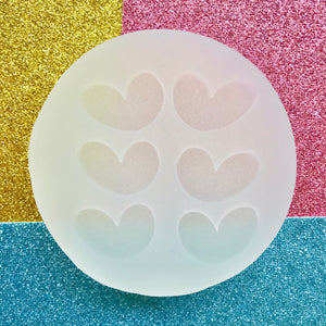 Organic Curved Heart Studs Silicone Mould