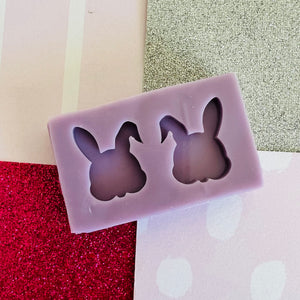 Bunny Head Studs 1/2/4 pair Silicone Mould