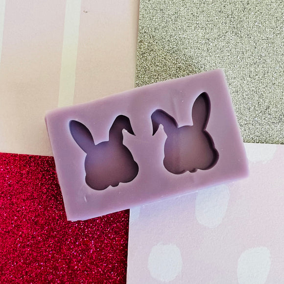 Bunny Head Studs 1/2/4 pair Silicone Mould