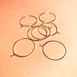 50 Plated Silver 25mm HOOPS