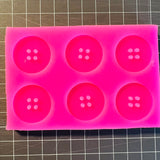 Button Four Holes 25mm Silicone Mould