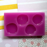 Pre-Domed Organic Circles 2 pair Silicone Mould