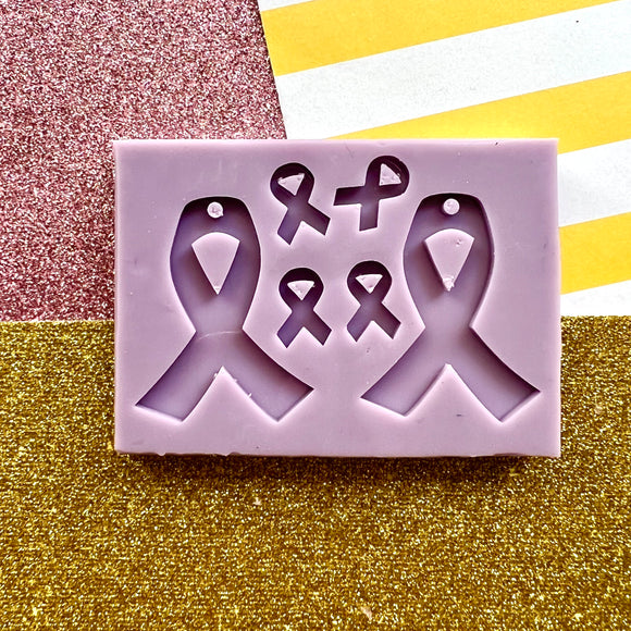 Cancer Awareness Ribbon Silicone Mould