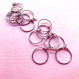 50 Stainless Steel 15mm HOOPS