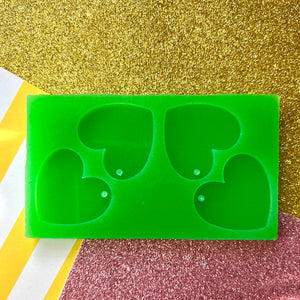 2pair Classic Heart Silicone Mould