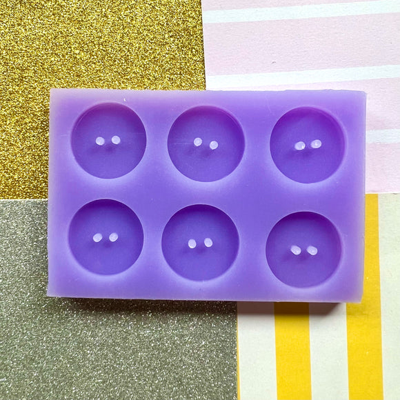 Button Two Holes 25mm Silicone Mould