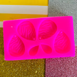 Etched Zebra Small Teardrop Silicone Mould