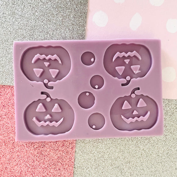 Jack O Lantern 2 pair Silicone Mould