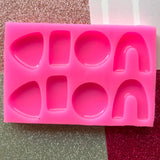 Pre-Domed Organic Shapes #5 Four pair Silicone Mould