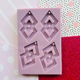 2 pair Diamond Atop A Diamond Silicone Mould