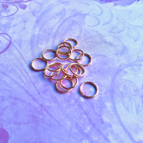 100 Rose Gold Plated JUMP RINGS 7mm/8mm/10mm