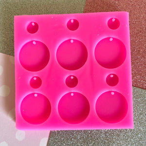 30mm w/ 12mm topper Circles 3Pair Silicone Mould