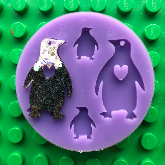 Penguin Silicone Earring Mould