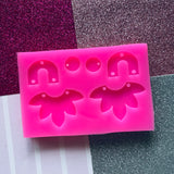 Half Flower Dangle LARGE Silicone Mould