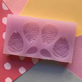 Etched Zebra Small Teardrop Silicone Mould