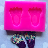 Etched Bunny Foot Silicone Mould