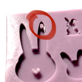 Bunny Silicone Mould Easter- see description about dangle hole in master blank